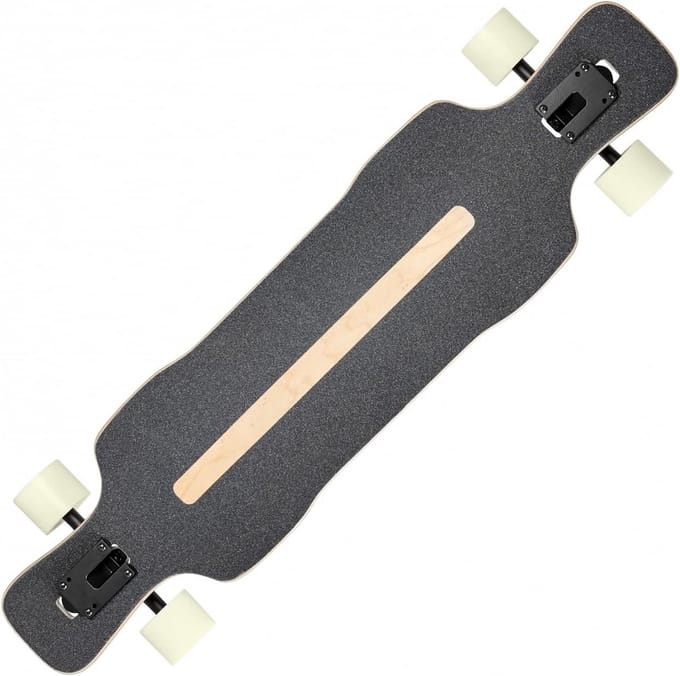 Longboard - Cruiser skateboard - Comfortabel cruisen - Drop Thru Deck - 98 cm lang - Houtnerf