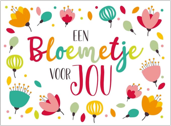 Wenskaart een bloemetje voor jou
