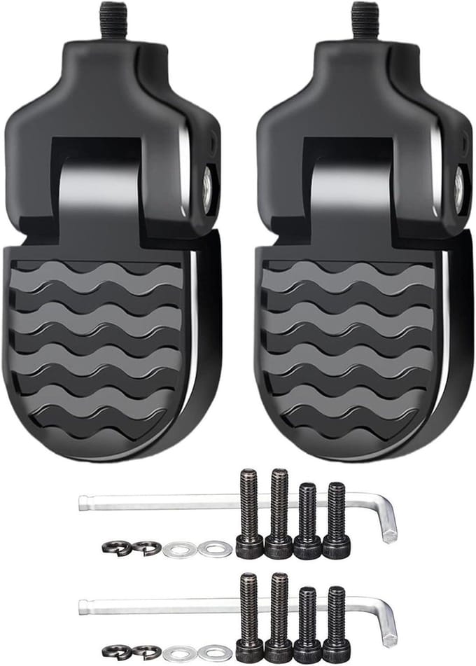 Inklapbare Fietspedalen - Achterste Voetsteunen - Extra Zitplaats - Antislip Ontwerp - Aluminiumlegering - Zilver