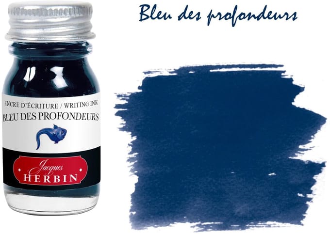 Jacques Herbin Vulpen Inkt – Bleu des Profondeurs – Blauw – 10 ml