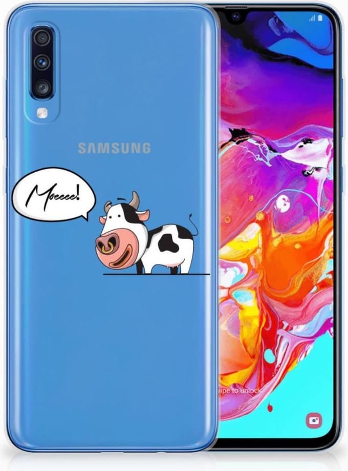 Samsung Galaxy A70 Telefoonhoesje met Naam Cheeky Cow