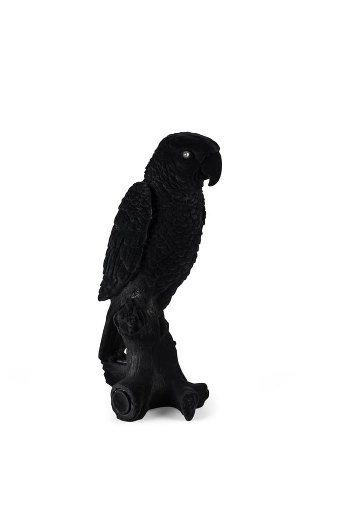 Bold Monkey Papagaailamp - LED - Fluweel & PVC - 17 x 19 x 33cm - Zwart