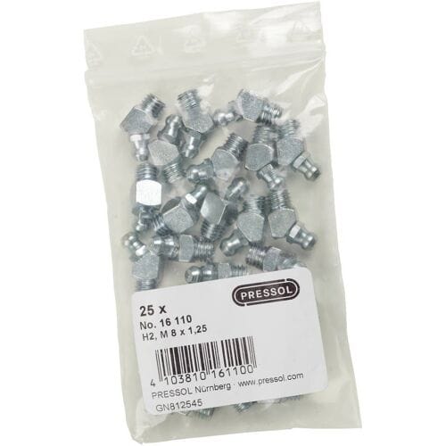 Pressol Conische smeernippel H2-45°, M 8 x 1,25-VZ 25 stuk(s)