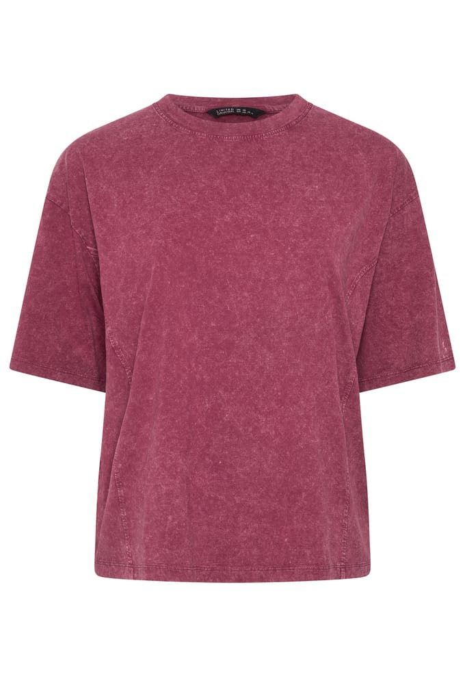 Limited Collection Rode Top Met Acidwash En Naaddetails Size 48