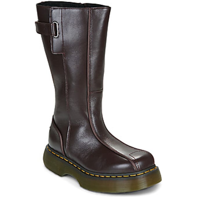 Laarzen Dr. Martens BUZZ HIGH BOOT DARK BROWN MILLED GLOSS