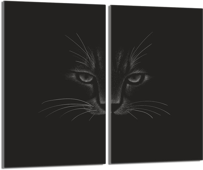 TMK ArtDeko - Kookplaat achterwand - 30x52cm - Kat - Decoratief
