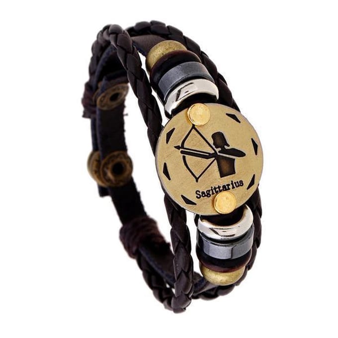 Leren armband sterrenbeeld boogschutter 4069