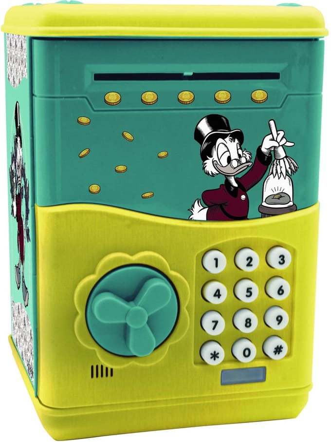 Disney Scrooge elektronische spaarpot protected by secret code met geluid- en lichteffecten en music.