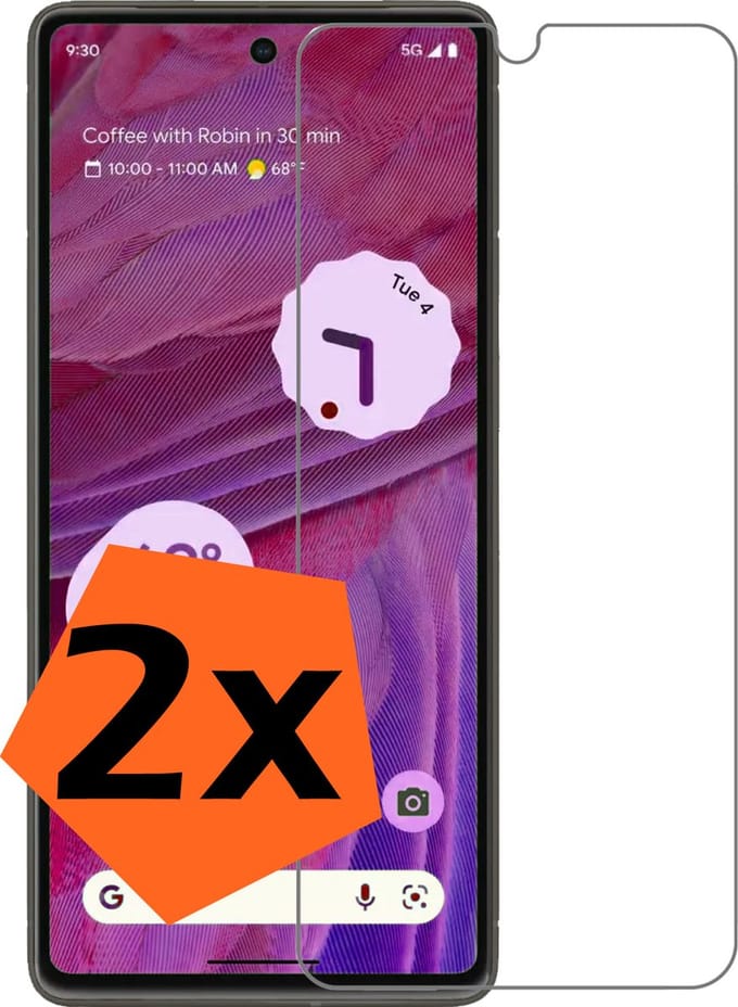 Screenprotector - 2 Stuks - Geschikt voor Google Pixel 7A - Extra Sterk - Gehard Glas - Beschermglas - Tempered Glass - Screen Protector