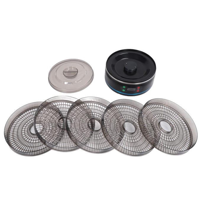 5 Lades Voedseldehydrator Machine Gedroogde Vruchtenmachine Dehydrateer Beef Jerky Vlees Paddenstoelen Vruchten L gray
