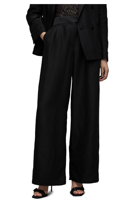 AllSaints Eve Trouser Black Maat: W31 | Wijde Broeken Outlet | Dames | Zwart