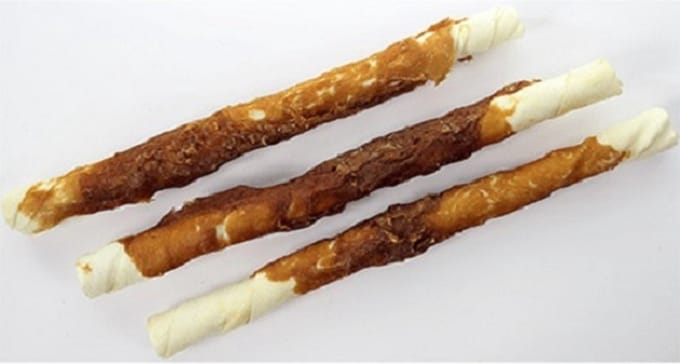 4 x 3-Eend met runderhuidstick-17cm-hondensnack-Animal King