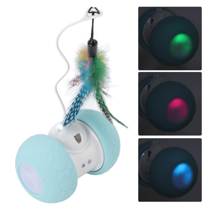 Interactief Kattenspeelgoed Elektrische Piepende Rollende Bal USB Oplaadbaar Slim Automatisch Kittenspeelgoed