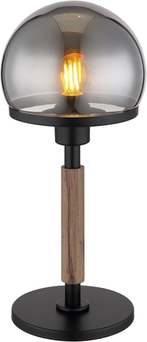 Tafellamp HAKU Matt zwart E27 Metaal ø18.0cm H:40.0cm