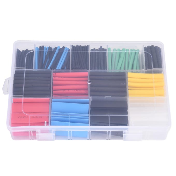Kit de gaines thermorétractables 580 pièces, assortiment de gaines en polyoléfine pour connexions de fils électriques