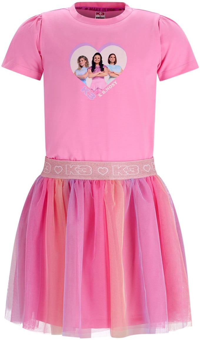 B.Nosy K3 Jurk roze Y604-5827 - maat 146-152