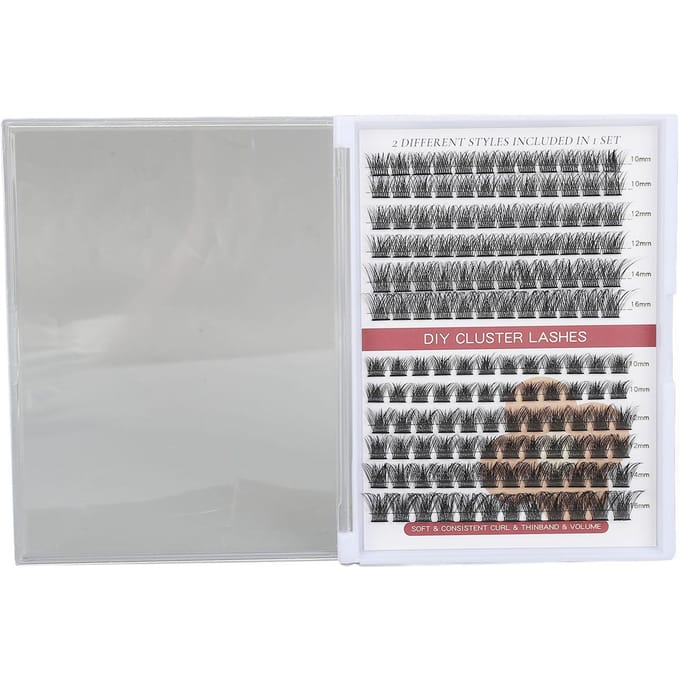 Clusterwimpers DIY Wimperclusters Extensions 10-16mm Gemengd Volume Individuele Valse Wimpers gray