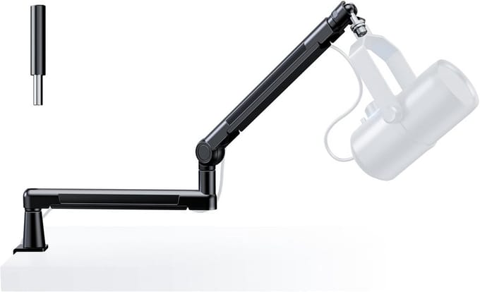 Microfoon Arm - Boom Arm - Opname Studio - Volledig Metaal - 3 Lbs Capaciteit - Zwart