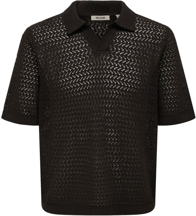 ONLY&SONS - ONSNYLE 5 SS SPLIT POLO KNIT CS - Heren - Gebreide truien