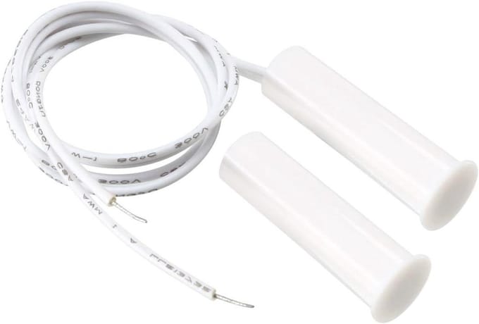Contact Sensor Alarm - Magnetische Schakelaar - Beveiliging Thuis - Normaal Gesloten - 15-25mm - Wit