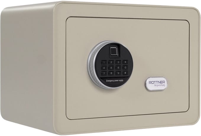 Rottner Meubelkluis Vintage Grijs met Elektronisch slot - Noodsleutel - 25x35x25cm
