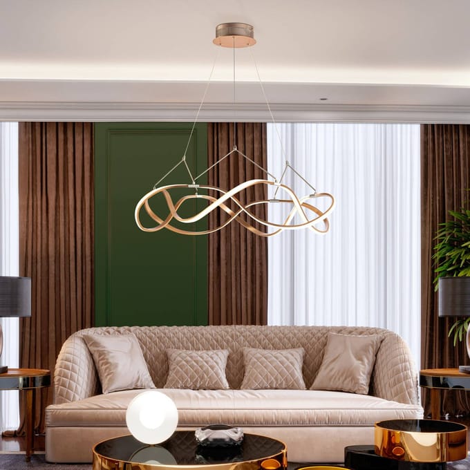 Schuller Valencia LED hanglamp Molly, afstandbediening, Ø80cm