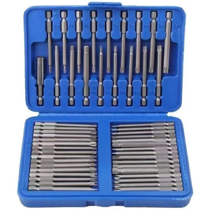Jeu de 50 embouts de tournevis Jeu d'embouts de sécurité Jeu de tournevis magnétiques extra longs Jeu d'embouts de tournevis pour perceuse 50 Pcs