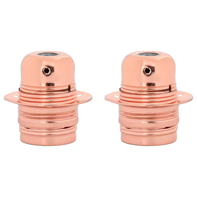 vidaXL Lamphouders 2 st roségoud E27