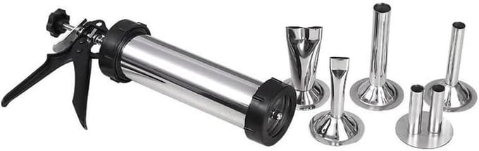 Worst Vulmachine - Worstmaker Worststuffer - Zelf Worst Maken - Roestvrij Staal - 1000 Gram - Zilver