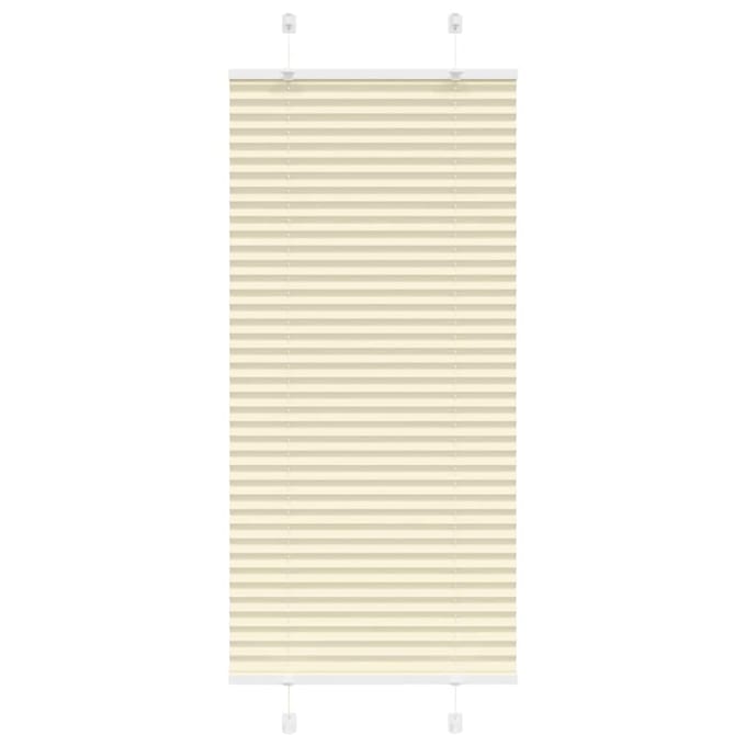 vidaXL - Plissé - rolgordijn - 65x100 - cm - stofbreedte - 64,4 - cm - polyester - crème