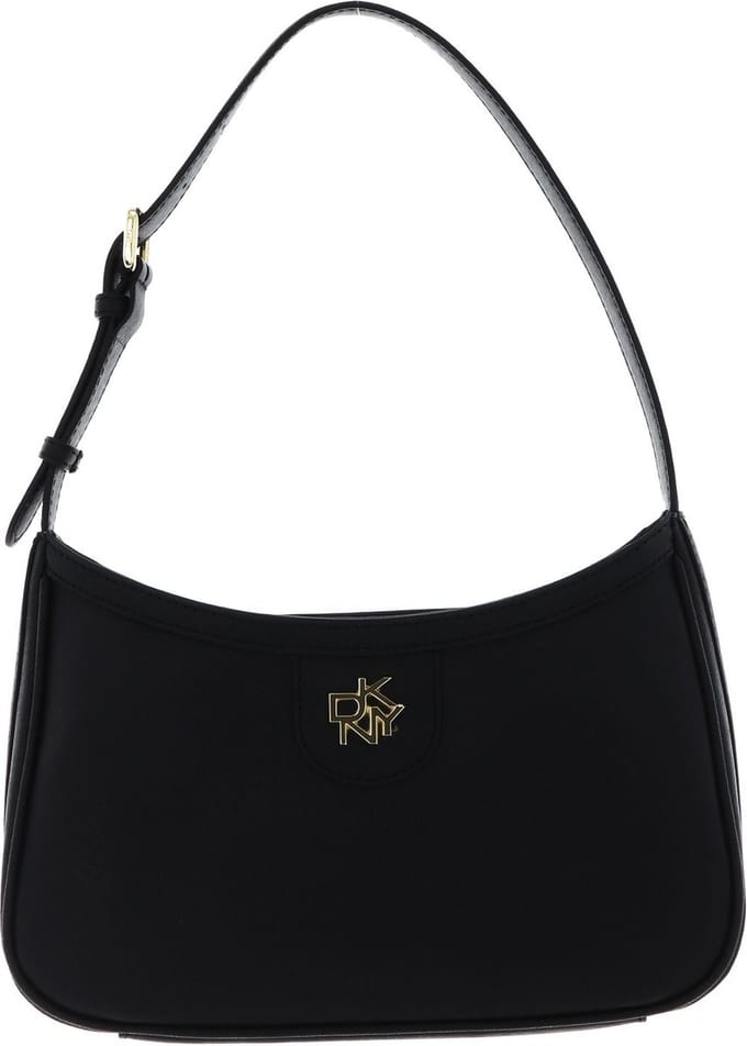 DKNY Schoudertas Carol Demi Shoulder Bag Blk / Gold Zwart