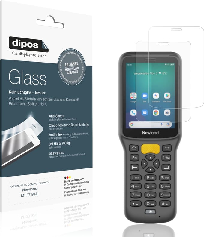 dipos – 2x Matte Pantserfolie geschikt voor Newland MT37 Baiji | 9H Screenprotector