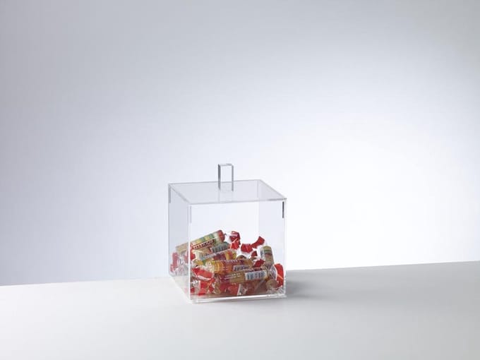 Plexi Kubus met deksel 15cm