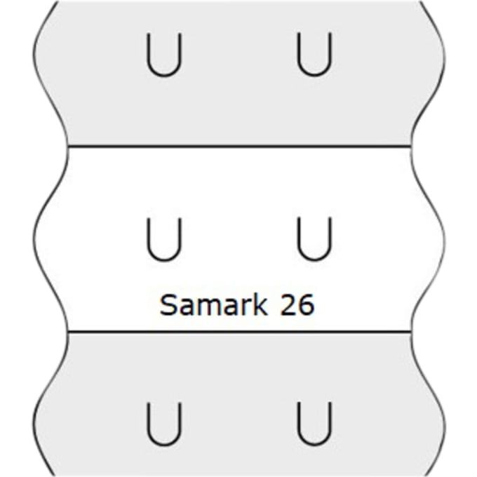 Prijsetiket 12x26mm Sato Samark wit afneembaar