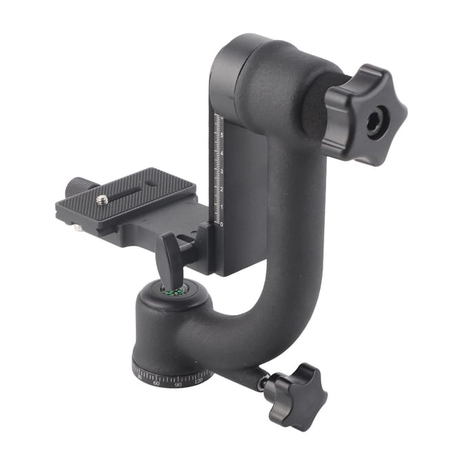 360 Graden Verticale Omnidirectionele Cantilever Roterende Balhoofd met Snelwisselplaat 1/4 black