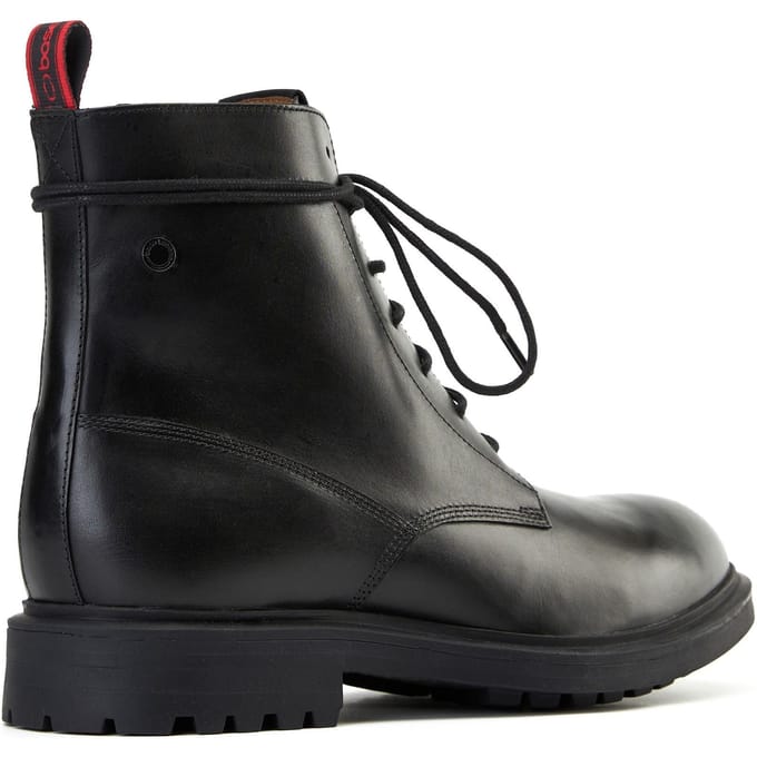 Base London Brunel Leren Heren Zwarte Enkelboots