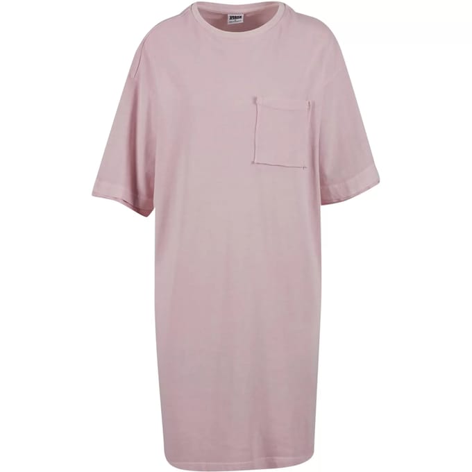 Urban Classics - Washed Jersey TShirt Dress Korte jurk - S - Roze