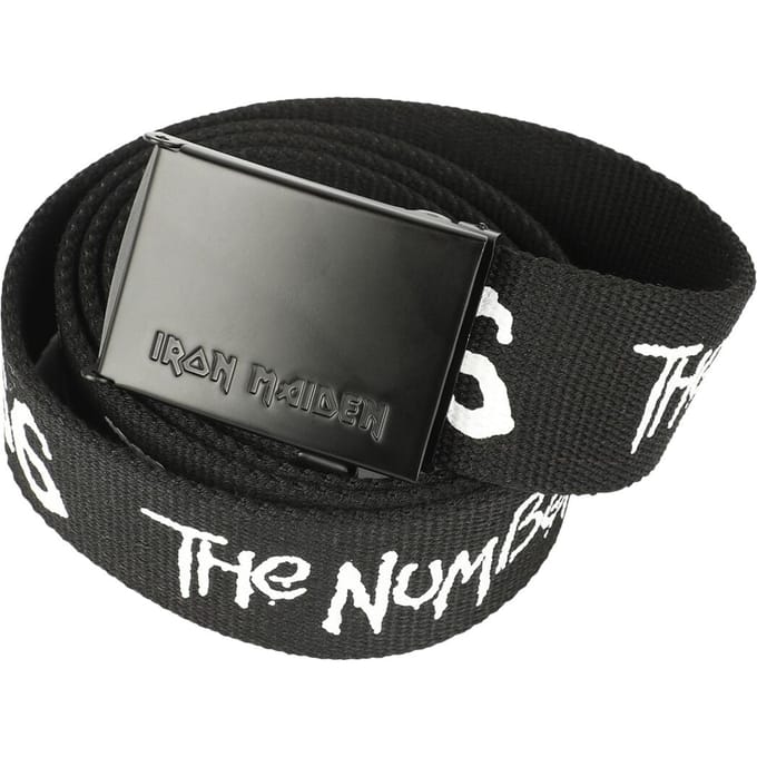 Iron Maiden Logo Unisex Riem - zwart - Standard