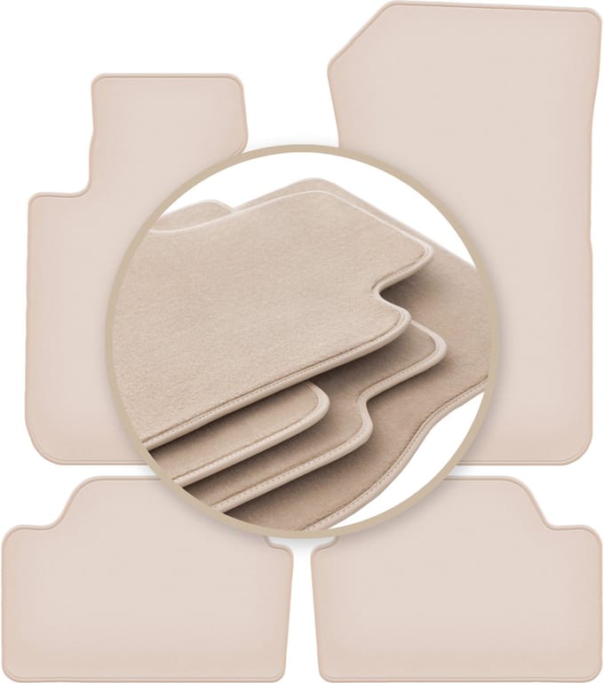 PREMIUM beige vloermatten voor: BMW X1 E84 SUV 2004-2011