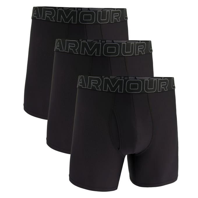 Under Armour Boxershorts UA PERFORMANCE TECH MESH -SOLID 6 IN 3PK Set van 3