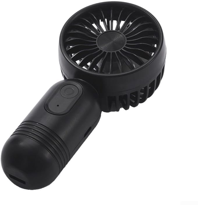Snelle USB-oplaadbare ventilator, draagbare miniventilator, 3 windsnelheden, onmisbaar op reis (roze)