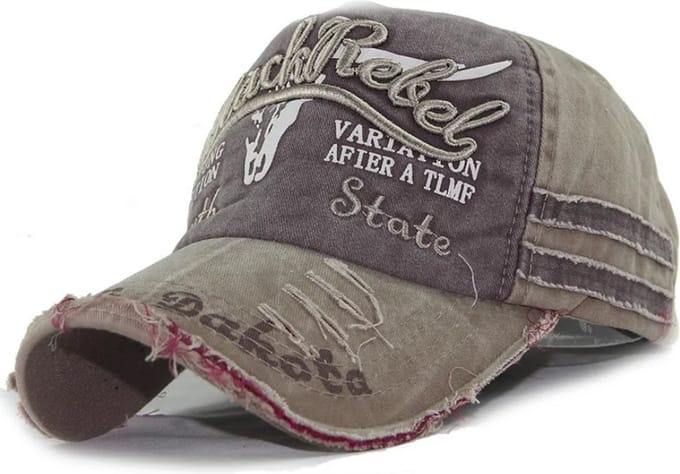 Baseball Cap - Jeans cap - Verstelbare riemsluiting - Stonewashed Denim Pet - Colorful Baseball Cap - Retro - LOUZIR