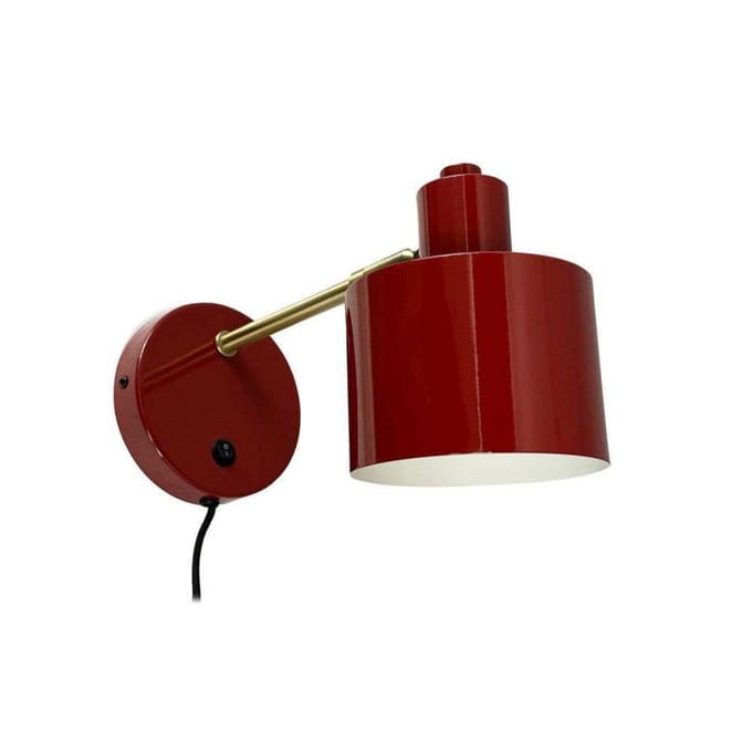 Dyberg Larsen Ocean Vloerlamp Donkerrood/Messing H160 cm – D42,5 cm