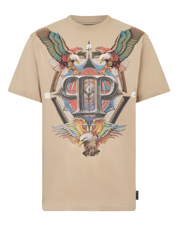 Round Neck T-Shirt Eagle Tattoo