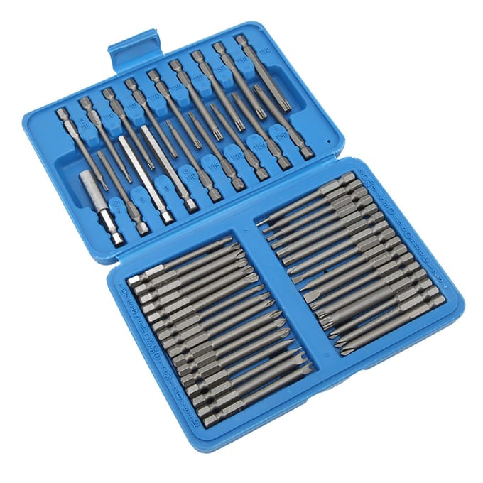 50 stuks Extra Lange Veiligheidsbitset Vierkant Plat Zeskant Spline Koppeling Torq Meerdere Maten Schroevendraaierbits