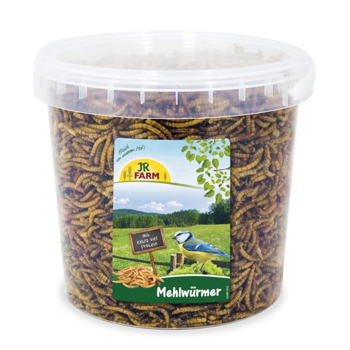 400g JR Farm meelwormen met extra proteïne vogelvoer
