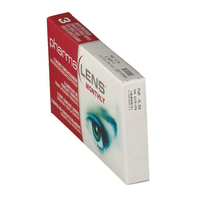 PharmaLens Maandlenzen -9.50 3 Contactlenzen