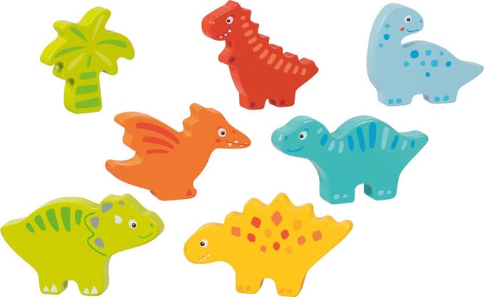 GOKI Inlegpuzzel - Dino - 28,5X23,5X1,8Cm - Hout - 2 Jaar