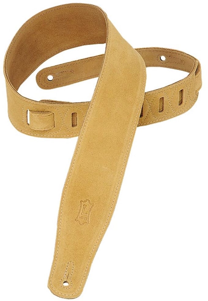Levys Leathers MS26-TAN suède gitaarband, beige