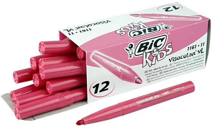 Bic Kleurstiften Visacolor Xl 3 Mm Roze 12 Stuks